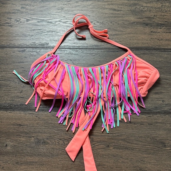 Multicolor Fringe Bikini Top - Picture 1 of 2